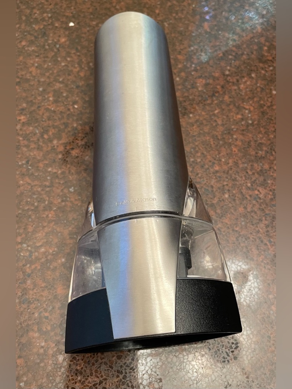 Cole & Mason Buzz 2 in 1 Salt & Pepper Mill Stainless Steel Electronic NWOT